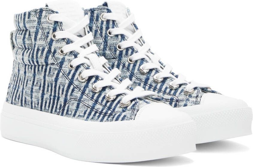 Givenchy Blue 4G City High-Top Sneakers