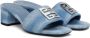 Givenchy Blue 4G Denim Mules - Thumbnail 4