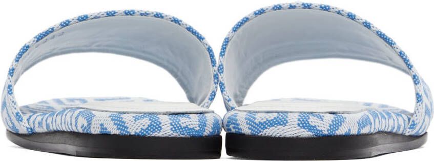 Givenchy Blue & White 4G Flat Sandals