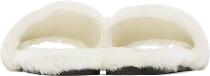Givenchy Off-White Shearling 4G Mules