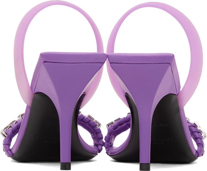Givenchy Purple G Woven Heeled Sandals