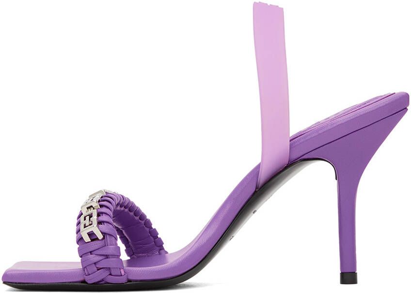 Givenchy Purple G Woven Heeled Sandals
