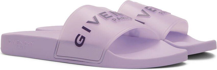 Givenchy Purple Logo Flat Sandals