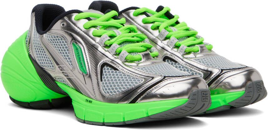 Givenchy Silver & Green TK-MX Sneakers