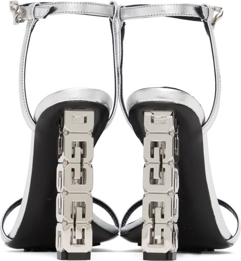 Givenchy Silver G Cube Sandals