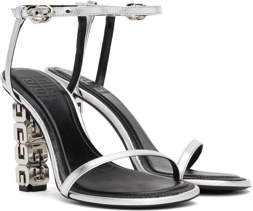 Givenchy Silver G Cube Sandals