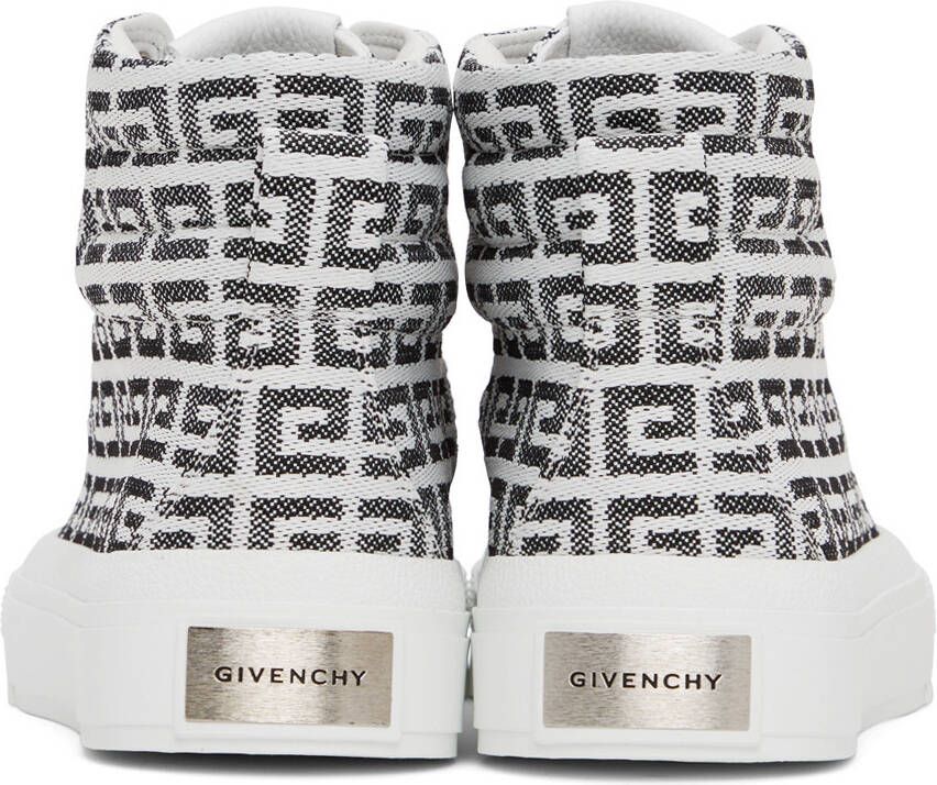 Givenchy White 4G Jacquard City Sneakers