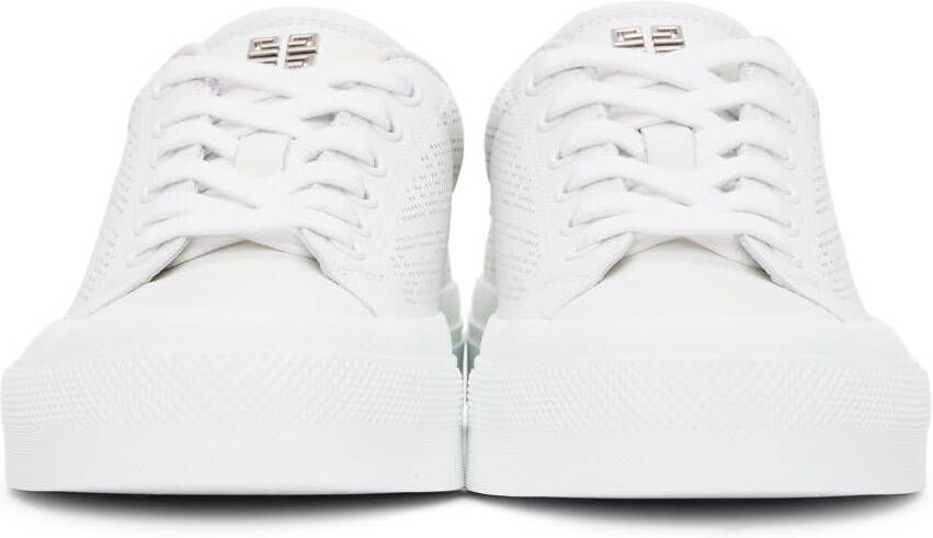 Givenchy White 4G Perforated Sneakers