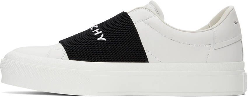 Givenchy White & Black City Court Slip-On Sneaker