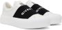 Givenchy White & Black City Sport Webbing Sneakers - Thumbnail 4