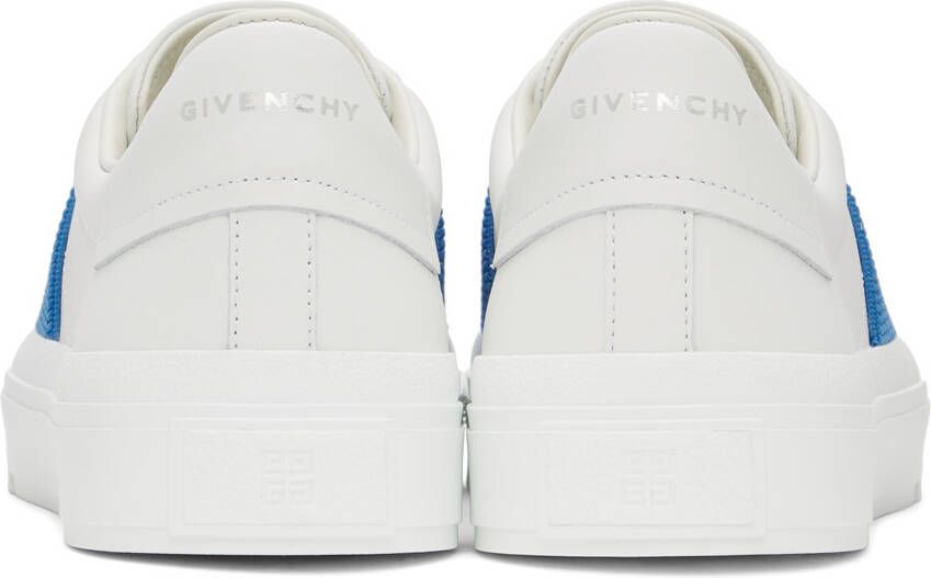 Givenchy White & Blue City Sport Sneakers