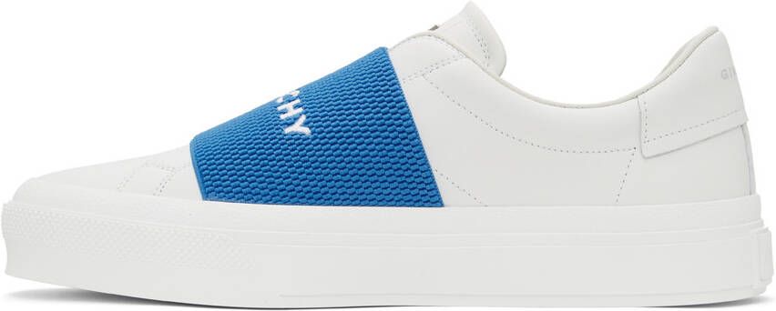 Givenchy White & Blue City Sport Sneakers