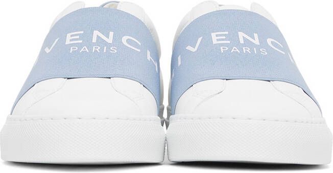 Givenchy White & Blue Elastic Urban Knots Sneakers