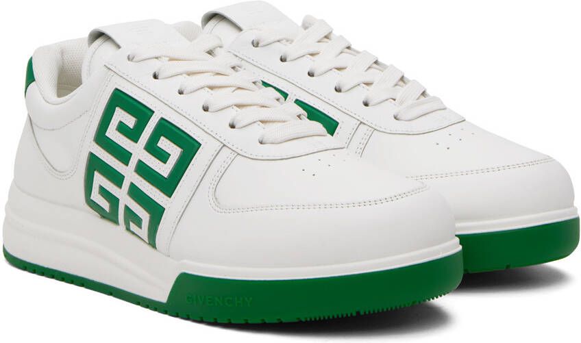 Givenchy White & Green G4 Sneakers