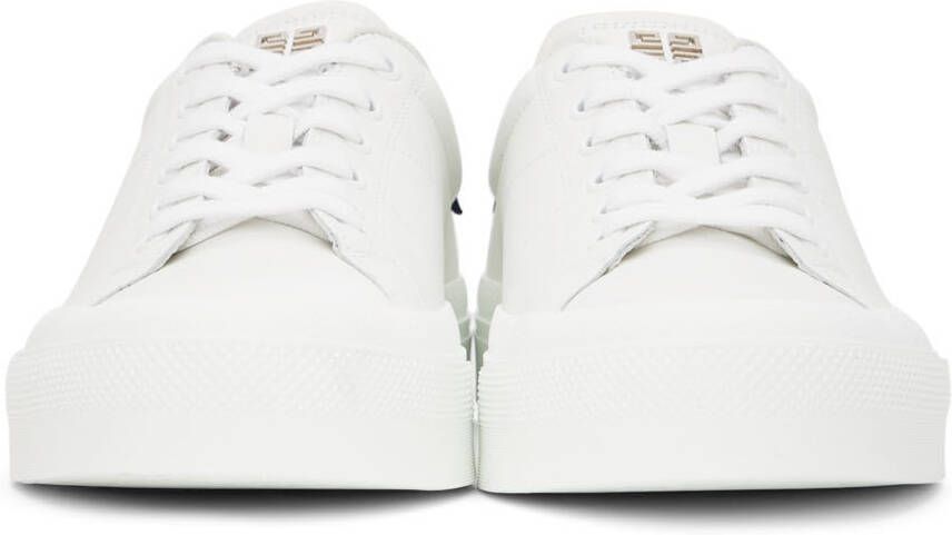 Givenchy White & Navy City Sneakers