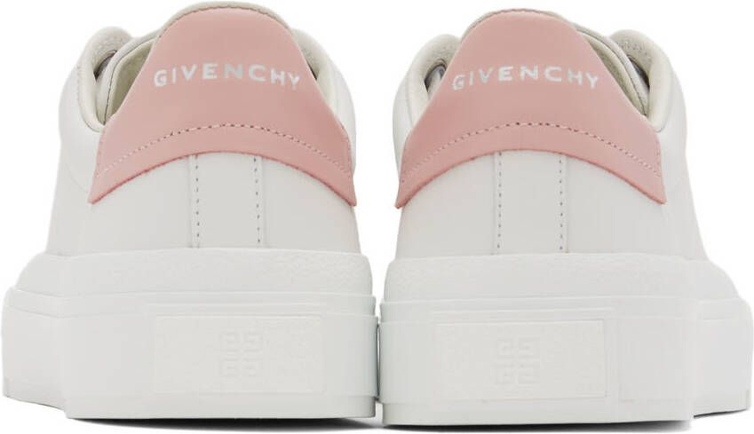 Givenchy White & Pink City Sneakers