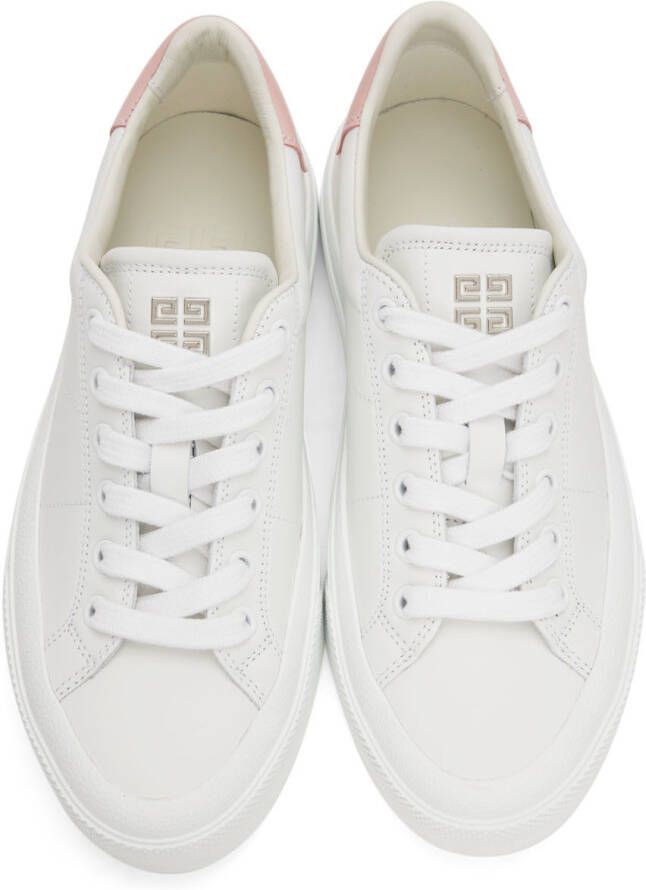 Givenchy White & Pink City Sneakers