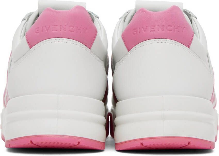 Givenchy White & Pink G4 Sneakers