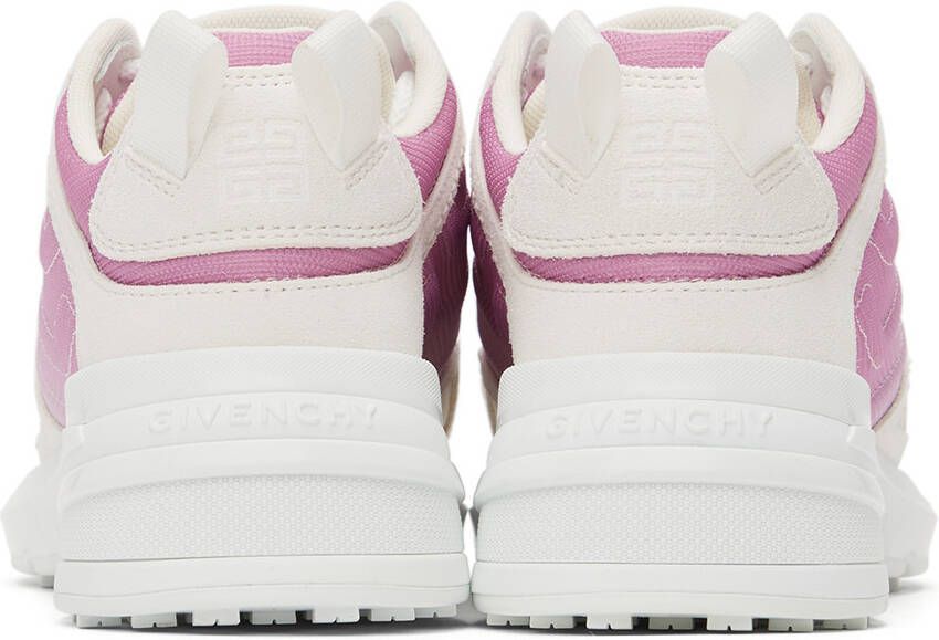Givenchy White & Pink GIV 1 Light Runner Sneakers