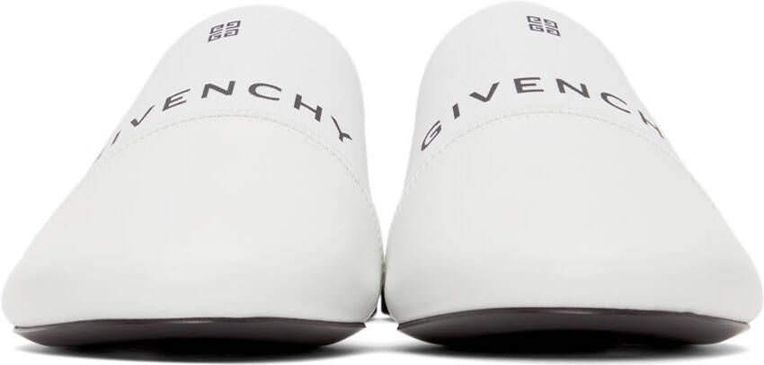 Givenchy White Bedford Mules