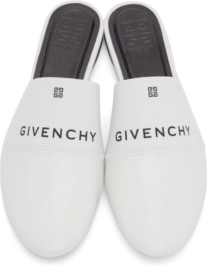 Givenchy White Bedford Mules