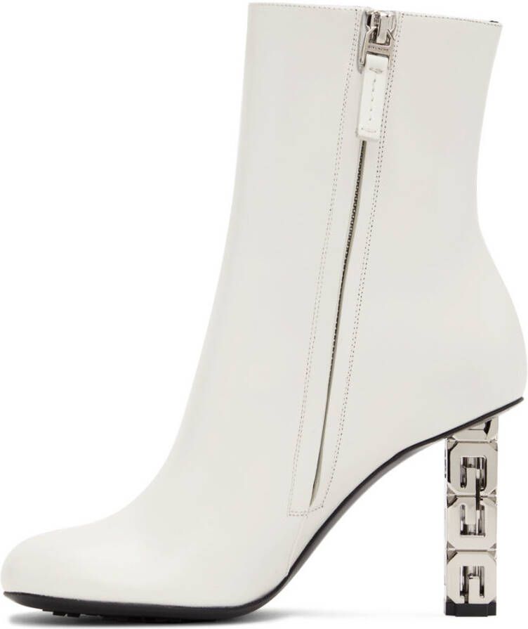 Givenchy White G Cube Ankle Boots