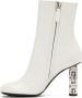 Givenchy White G Cube Ankle Boots - Thumbnail 3