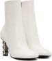 Givenchy White G Cube Ankle Boots - Thumbnail 4