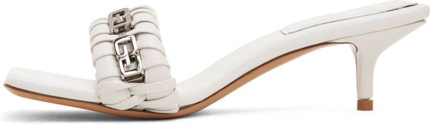 Givenchy White G Woven Heeled Sandals