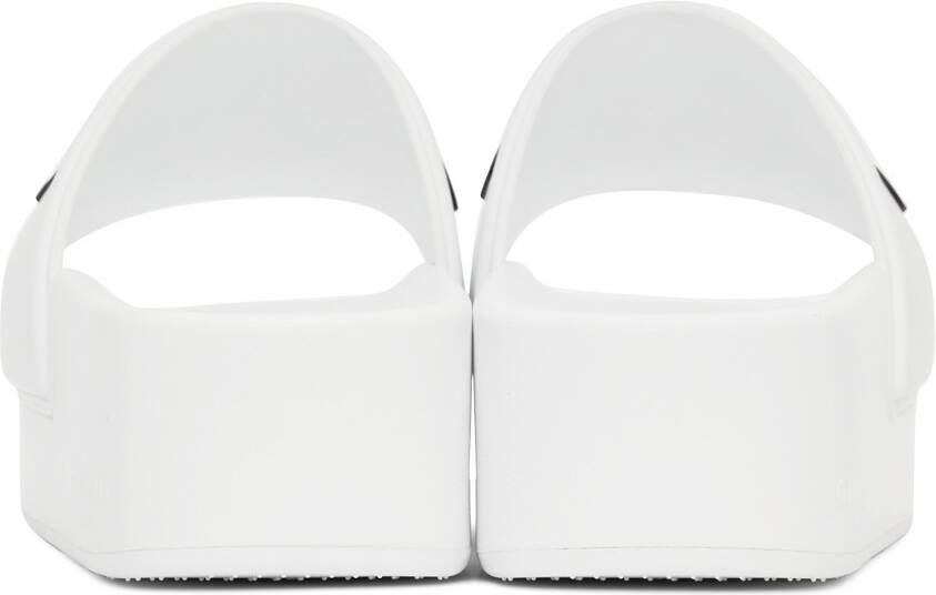 Givenchy White Logo Platform Sandals