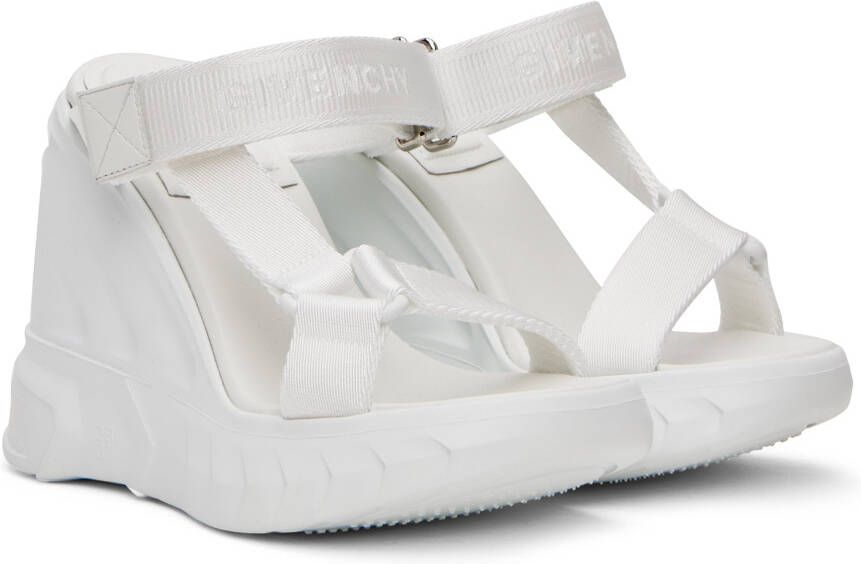 Givenchy White Marshmallow Wedge Sandals