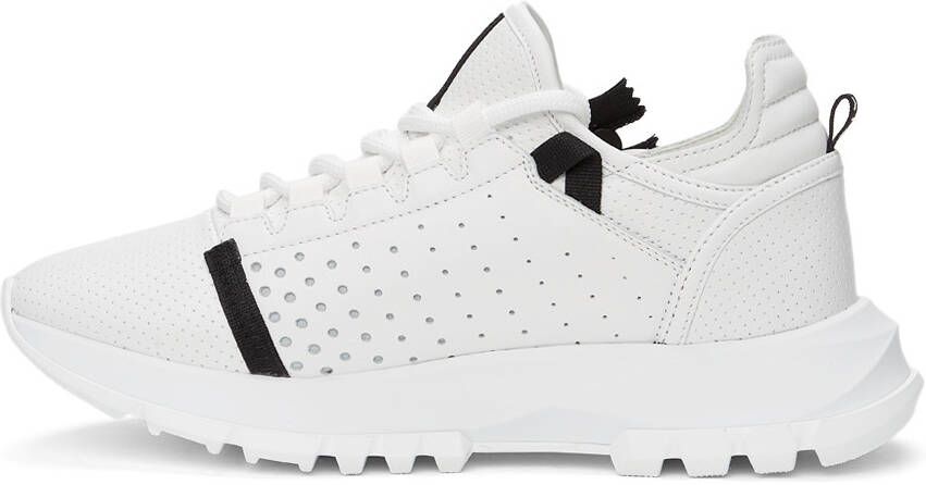 Givenchy White Perforated Leather Spectre Runner Zip Low Sneakers