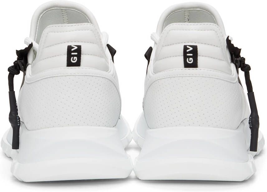 Givenchy White Perforated Leather Spectre Runner Zip Low Sneakers