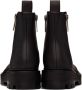 GmbH Black & Burgundy Double Zip Combat Boots - Thumbnail 2
