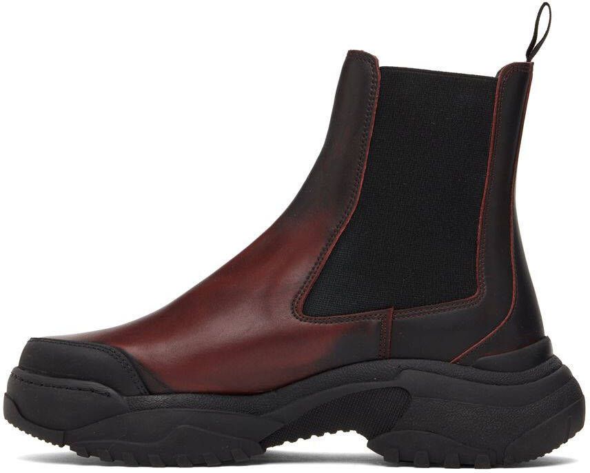 GmbH Black & Red Sprayed Chelsea Boots
