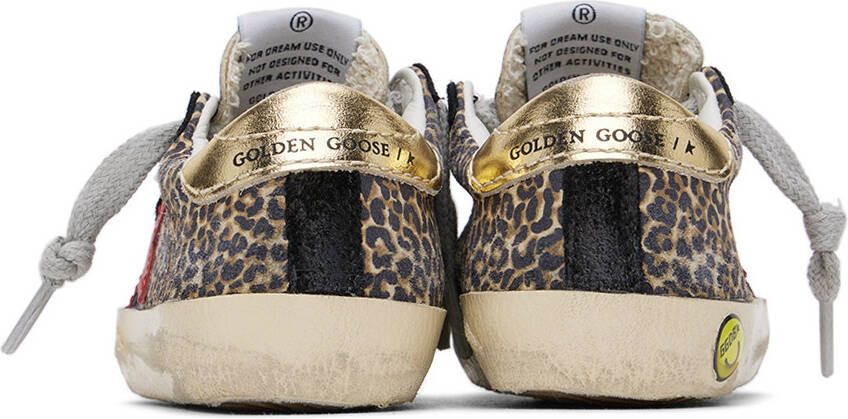 Golden Goose Baby Beige & Brown Leopard Super-Star Sneakers