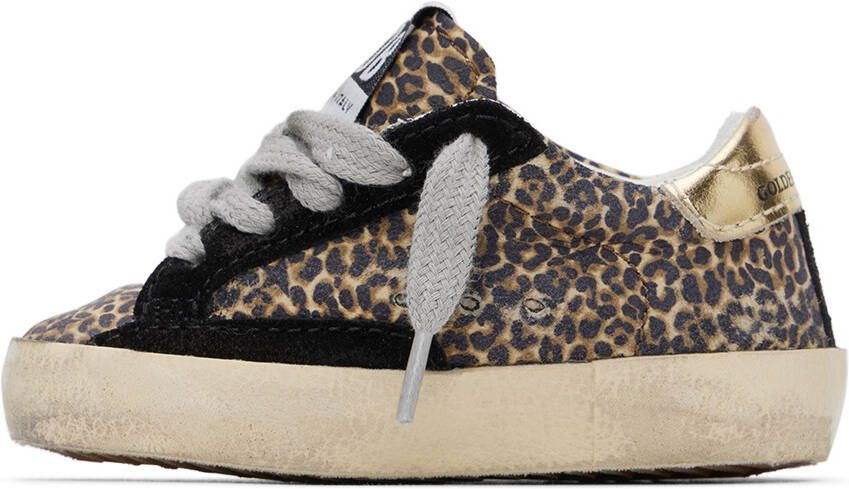 Golden Goose Baby Beige & Brown Leopard Super-Star Sneakers