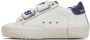 Golden Goose Baby White & Navy Old School Velcro Sneakers - Thumbnail 3