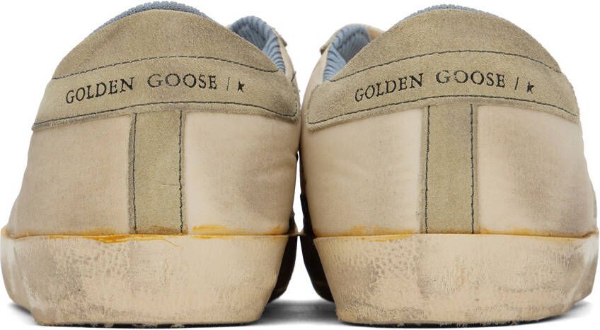 Golden Goose Beige & Taupe Super-Star Sneakers