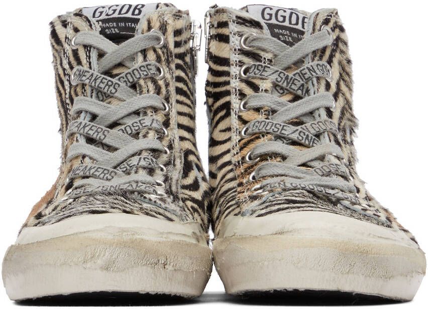 Golden Goose Black & Off-White Francy Zebra Sneakers