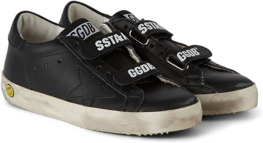 Golden Goose Kids Black Old School Velcro Sneakers
