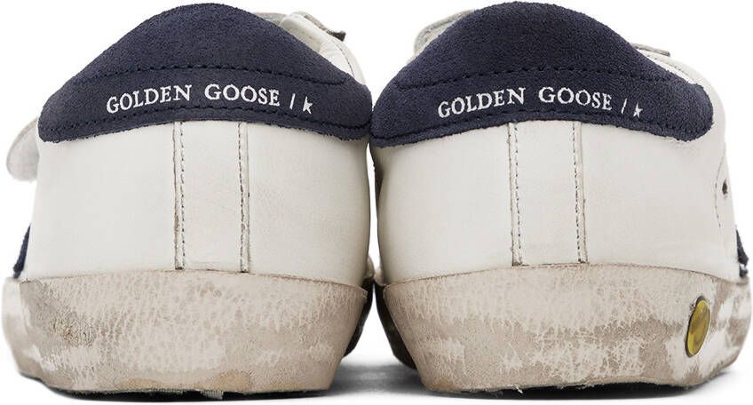 Golden Goose Kids White & Navy Old School Sneakers