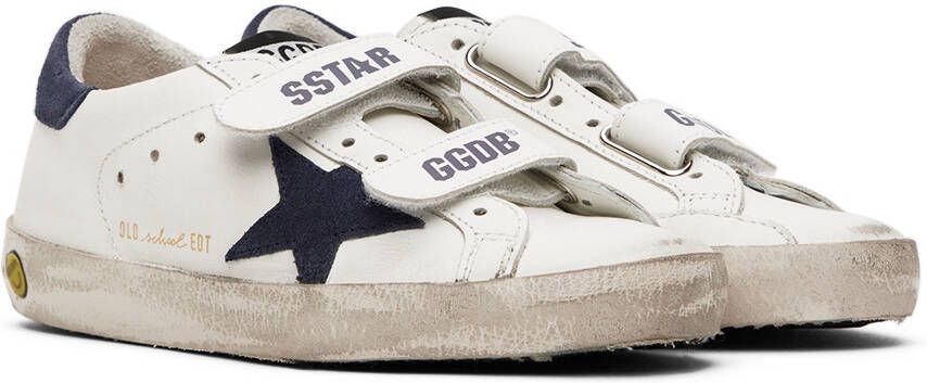 Golden Goose Kids White & Navy Old School Sneakers