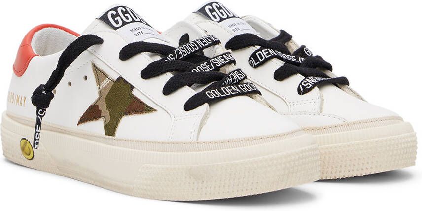 Golden Goose Kids White May Sneakers