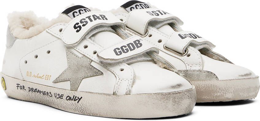 Golden Goose Kids White Old School Sneakers