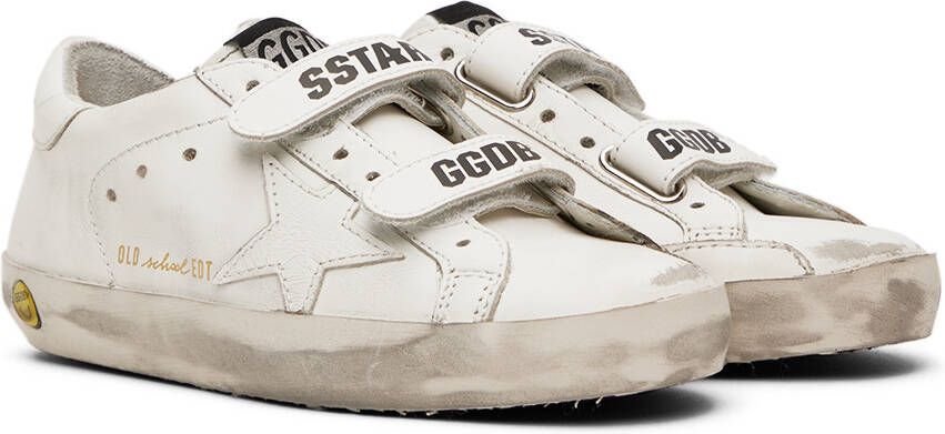 Golden Goose Kids White Old School Sneakers