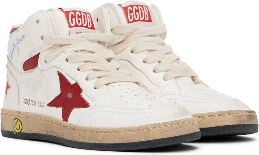 Golden Goose Kids White Sky Star Sneakers