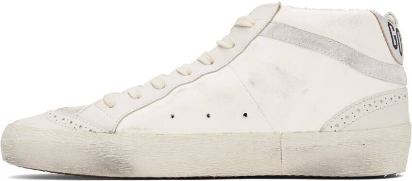 Golden Goose Off-White & Green Mid Star Sneakers