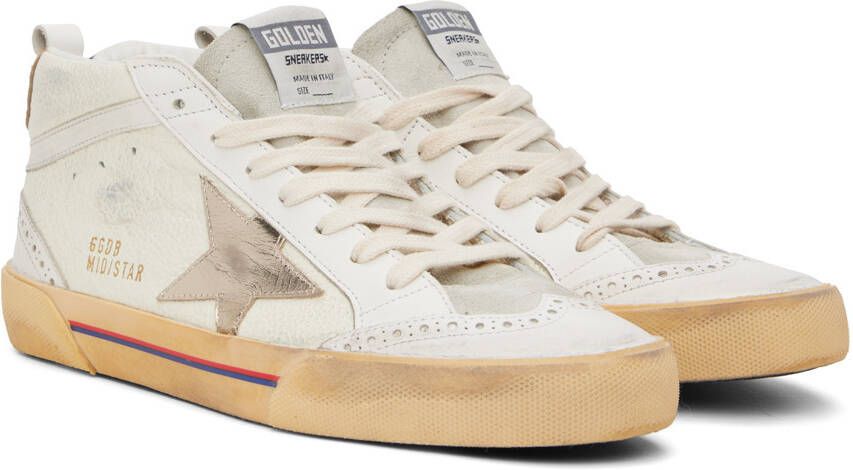 Golden Goose Off-White Mid Star Sneakers