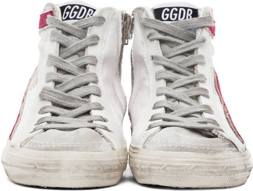 Golden Goose Pink & Silver Slide Sneakers